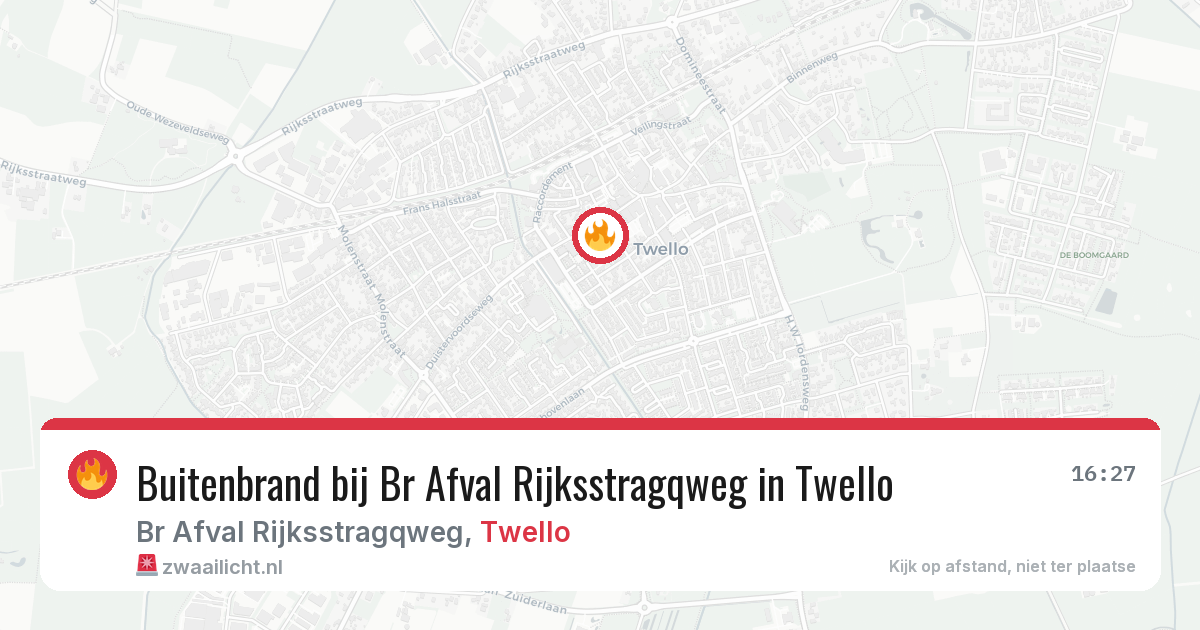 Buitenbrand bij Br Afval Rijksstragqweg in Twello — 25 apr 2026