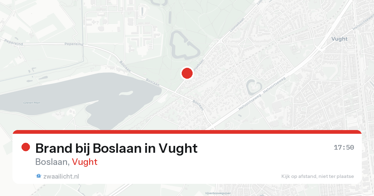 Brand bij Boslaan in Vught — 25 jun 2026