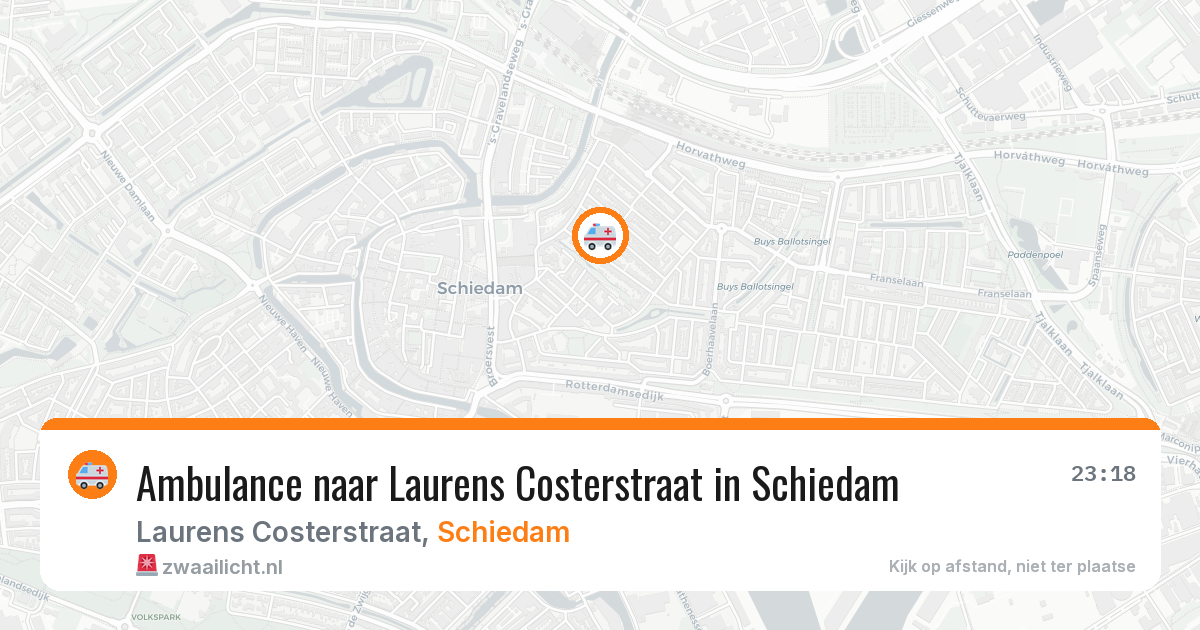 Ambulance naar Laurens Costerstraat in Schiedam — 28 jun 2026