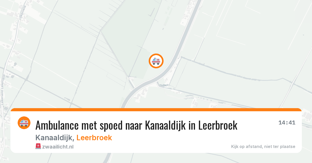 Ambulance met spoed naar Kanaaldijk in Leerbroek — 2 mei 2026