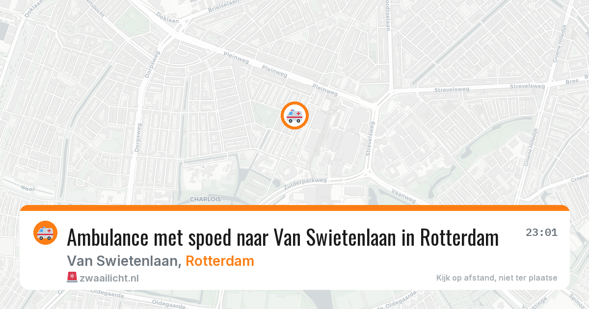 Ambulance met spoed naar Van Swietenlaan in Rotterdam — 13 mei 2026