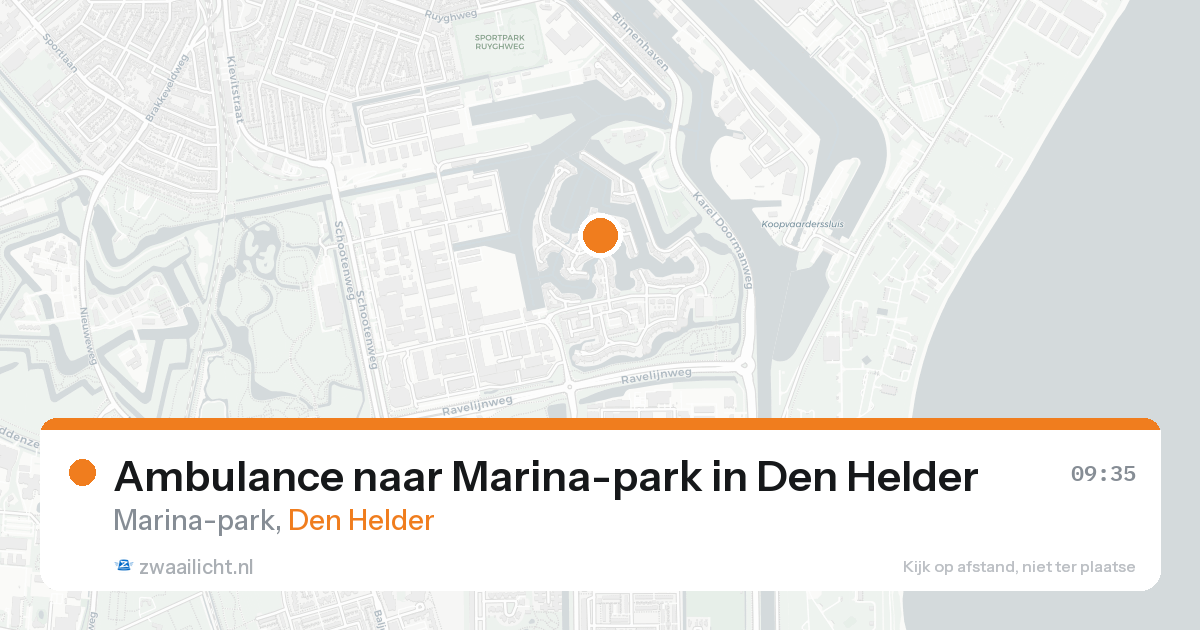 Ambulance naar Marina-park in Den Helder — 15 aug 2026