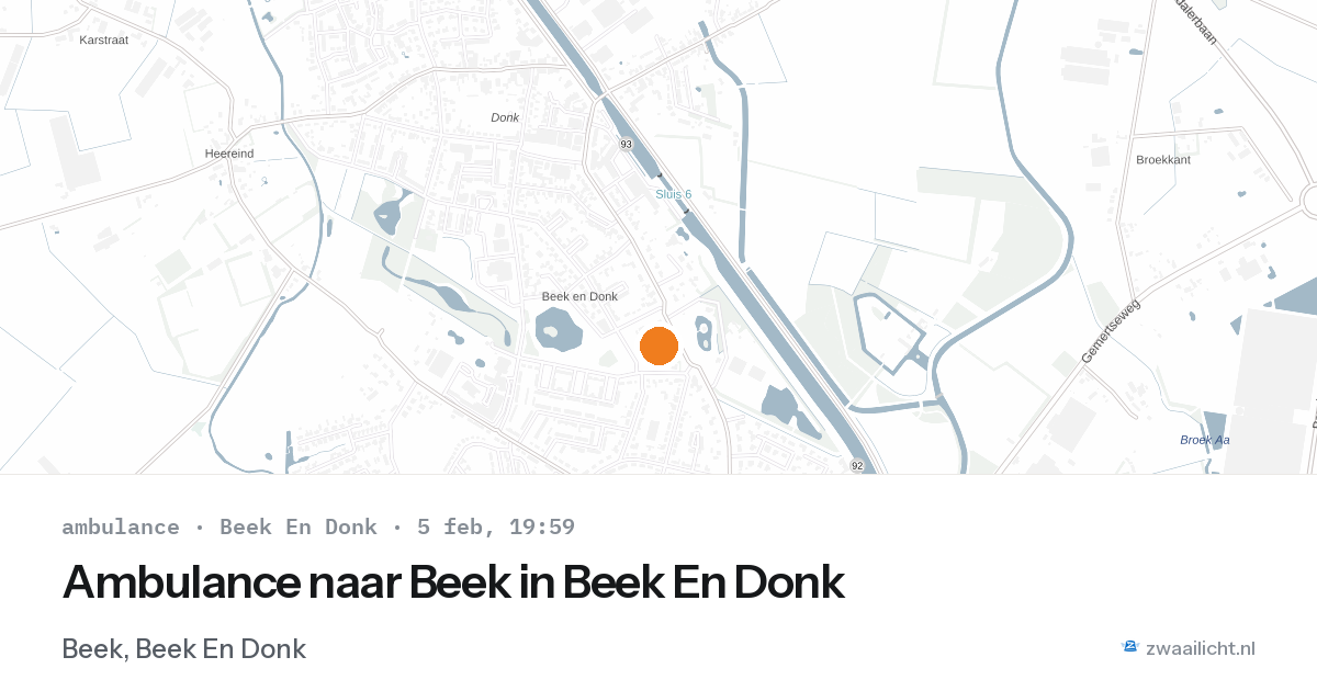 Ambulance naar Beek in Beek En Donk — 5 feb 2026