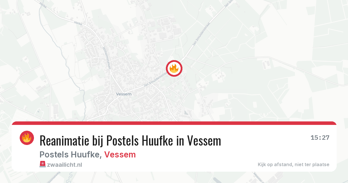 Reanimatie bij Postels Huufke in Vessem — 9 feb 2026