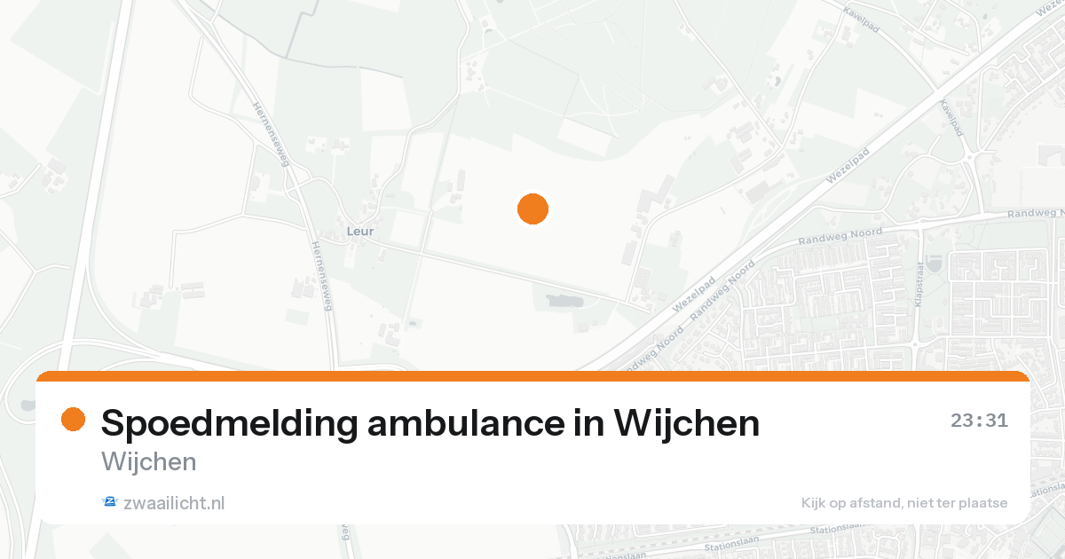 Spoedmelding ambulance in Wijchen — 15 aug 2026