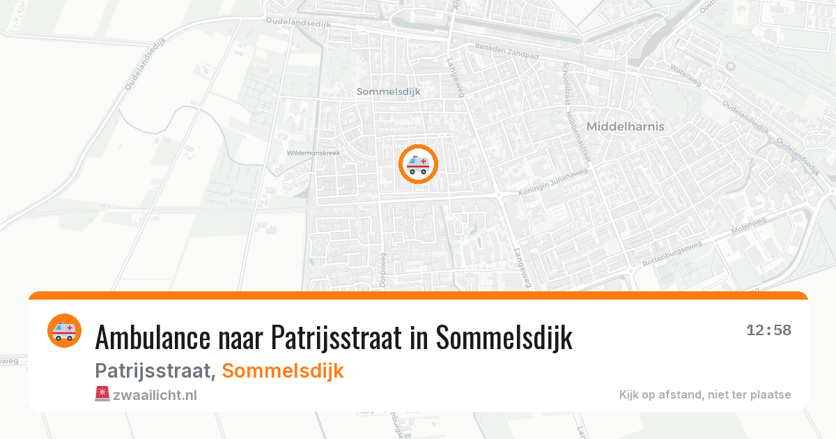 Ambulance naar Patrijsstraat in Sommelsdijk — 1 jul 2026