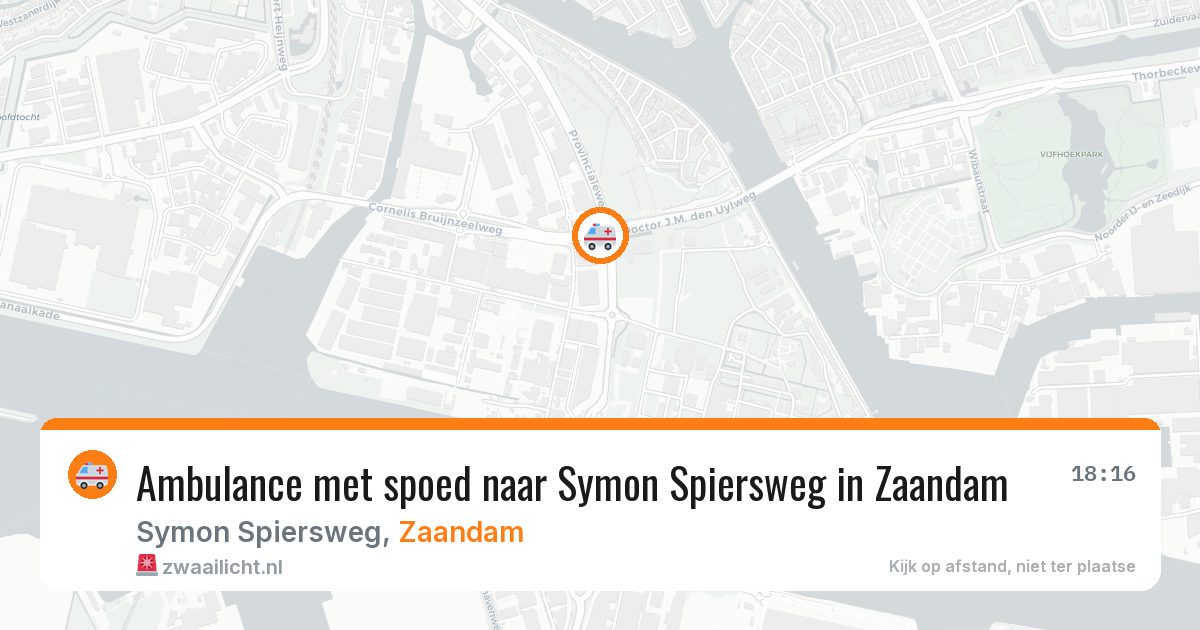 Ambulance met spoed naar Symon Spiersweg in Zaandam — 6 jun 2026