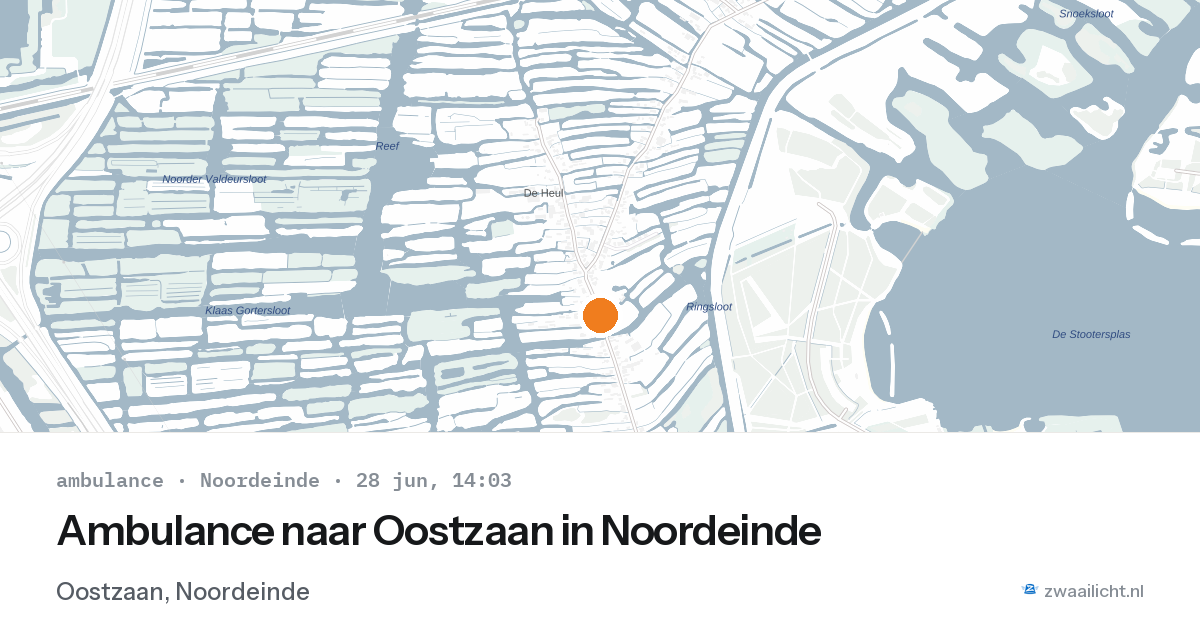Ambulance naar Oostzaan in Noordeinde — 28 jun 2026