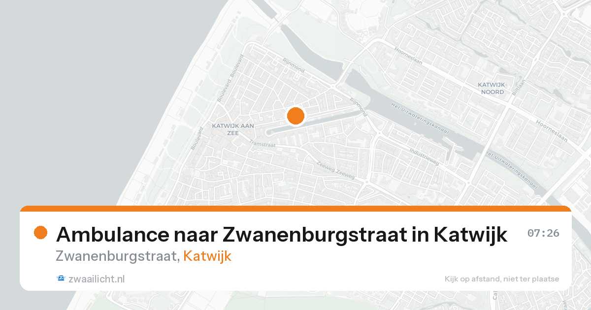 Ambulance naar Zwanenburgstraat in Katwijk — 15 aug 2026