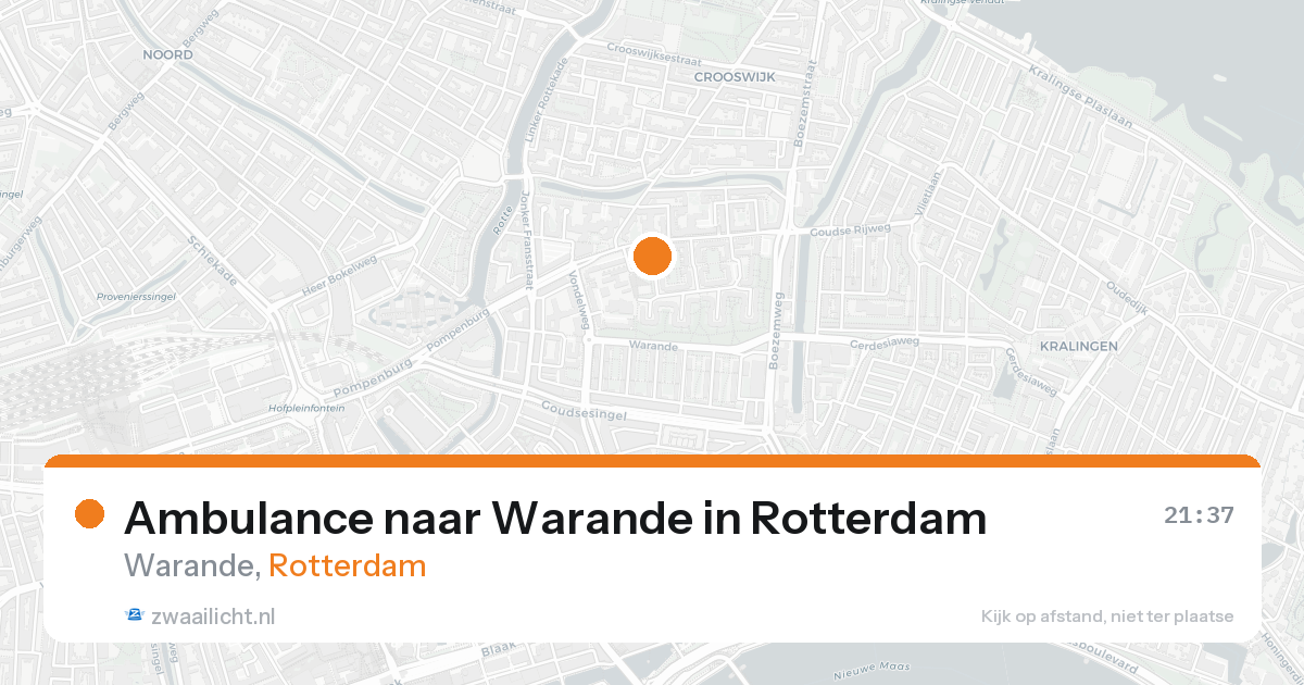 Ambulance naar Warande in Rotterdam — 20 aug 2026