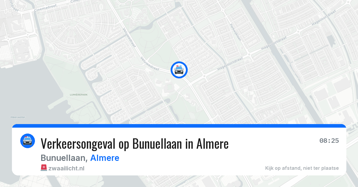 Verkeersongeval op Bunuellaan in Almere — 26 jan 2026