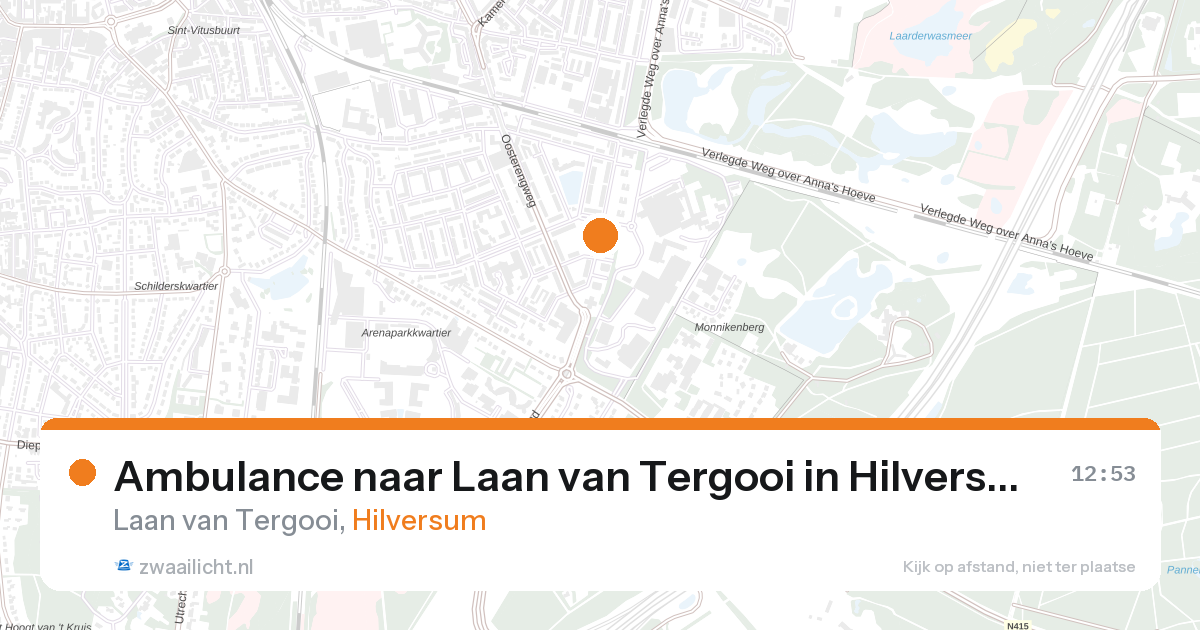 Ambulance naar Laan van Tergooi in Hilversum — 27 aug 2026