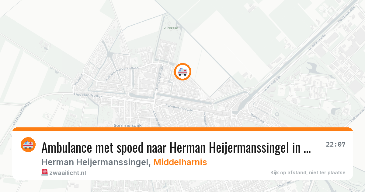 Ambulance met spoed naar Herman Heijermanssingel in Middelharnis — 7 aug 2026