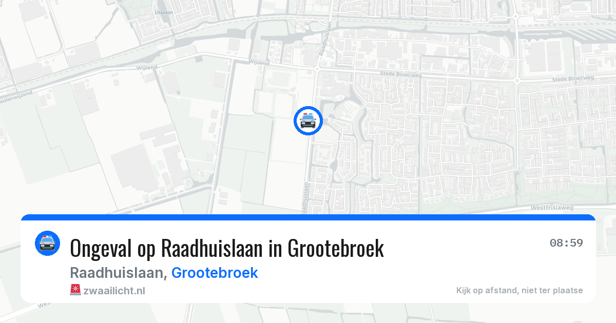 Ongeval op Raadhuislaan in Grootebroek — 6 jul 2026