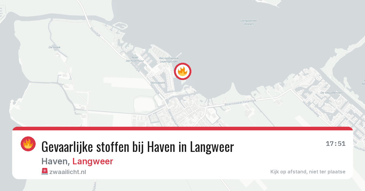 Gevaarlijke stoffen bij Haven in Langweer — 15 jun 2026
