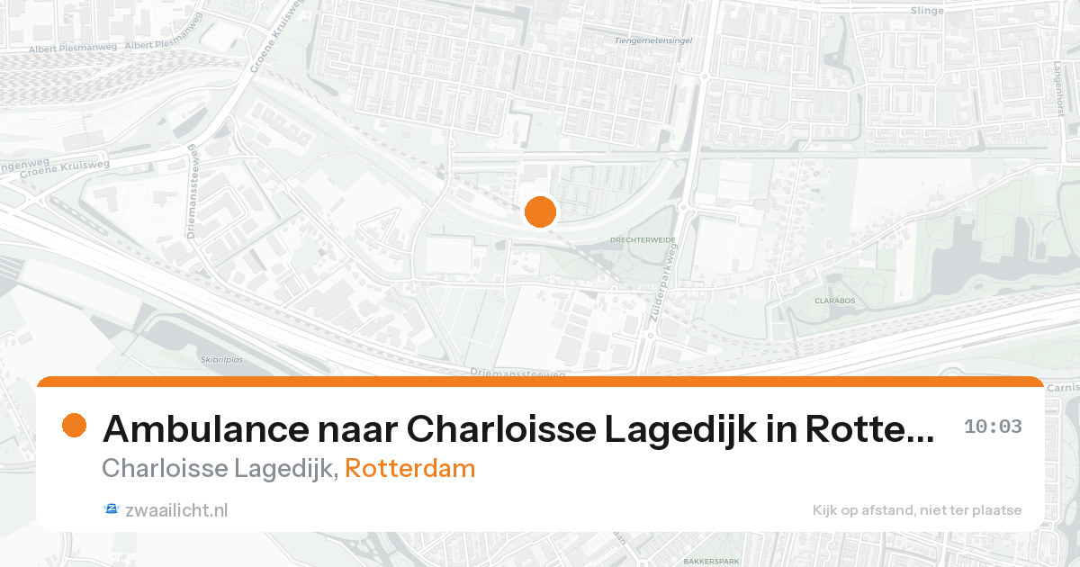 Ambulance naar Charloisse Lagedijk in Rotterdam — 17 aug 2026