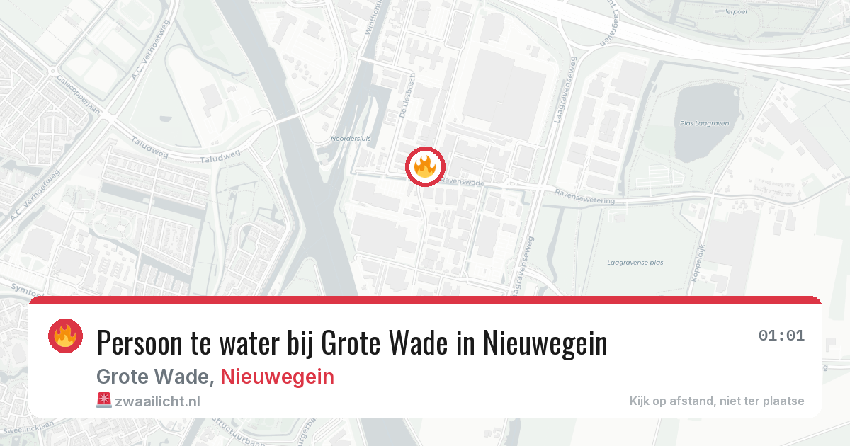 Persoon te water bij Grote Wade in Nieuwegein — 30 jan 2026