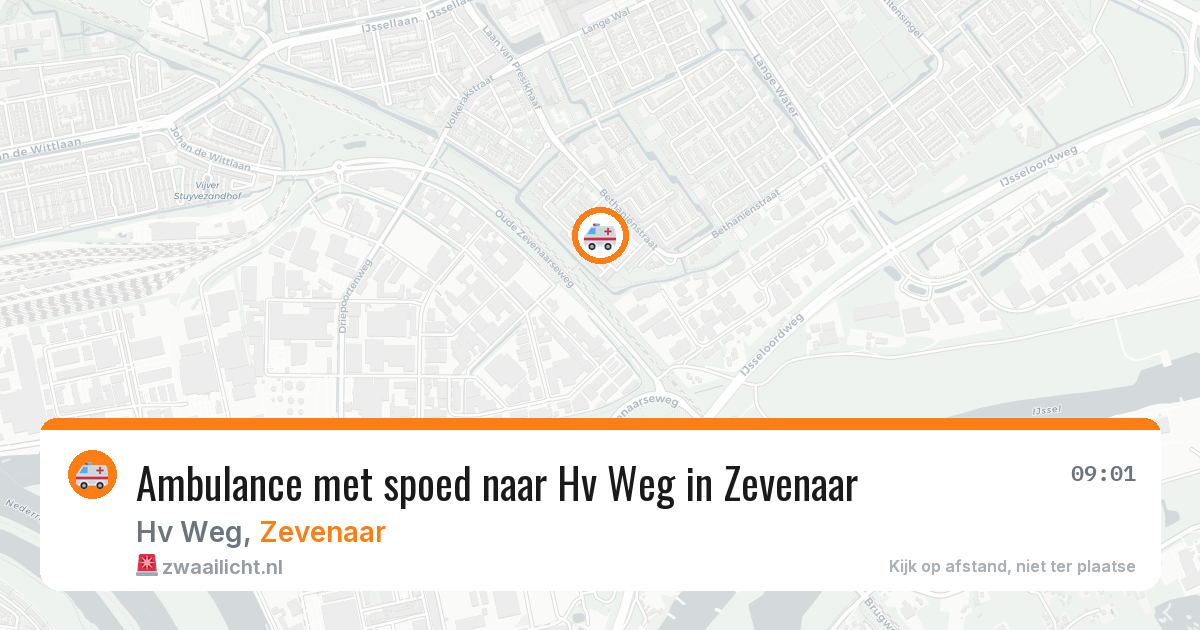 Ambulance met spoed naar Hv Weg in Zevenaar — 6 jul 2026