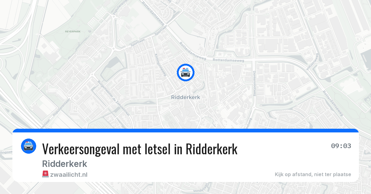 Verkeersongeval met letsel in Ridderkerk — 7 mei 2026