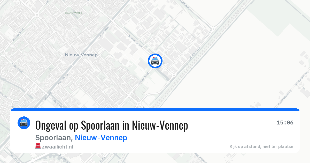 Ongeval op Spoorlaan in Nieuw-Vennep — 31 mei 2026