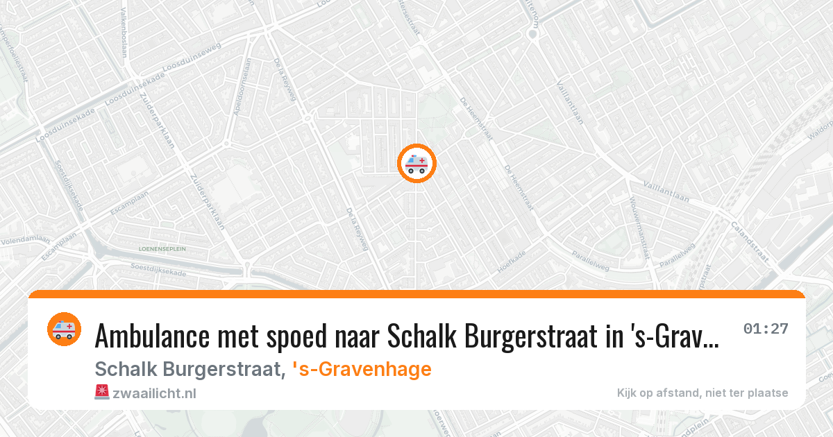 Ambulance met spoed naar Schalk Burgerstraat in 's-Gravenhage — 13 apr 2026