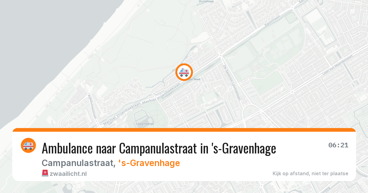 Ambulance naar Campanulastraat in 's-Gravenhage — 6 jul 2026