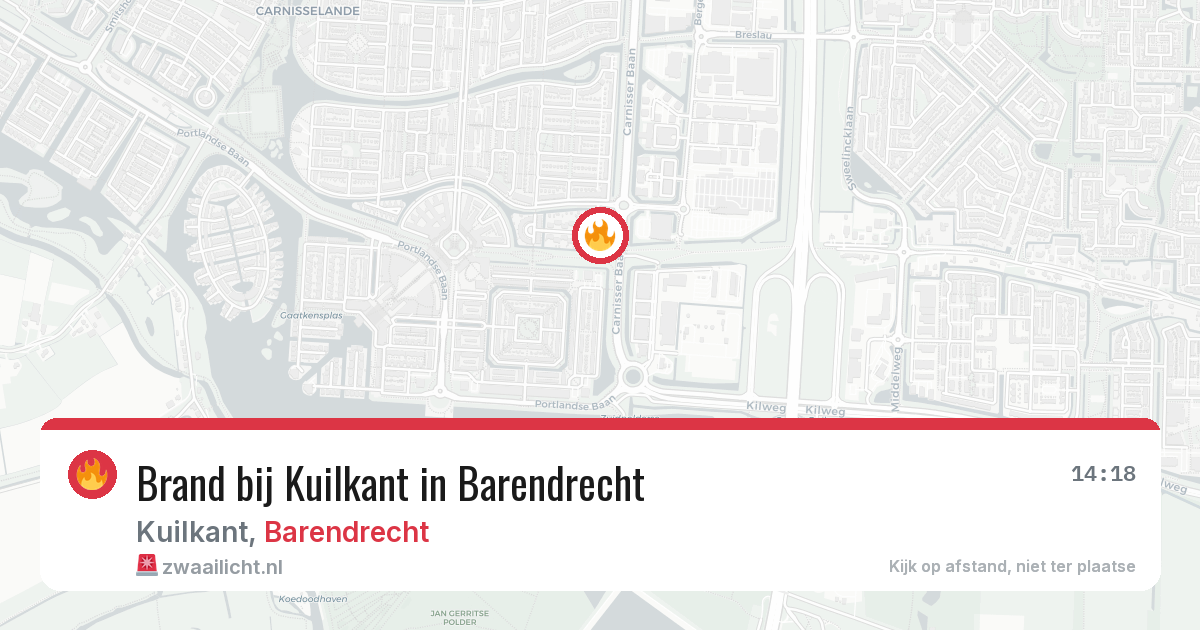 Brand bij Kuilkant in Barendrecht — 26 jun 2026