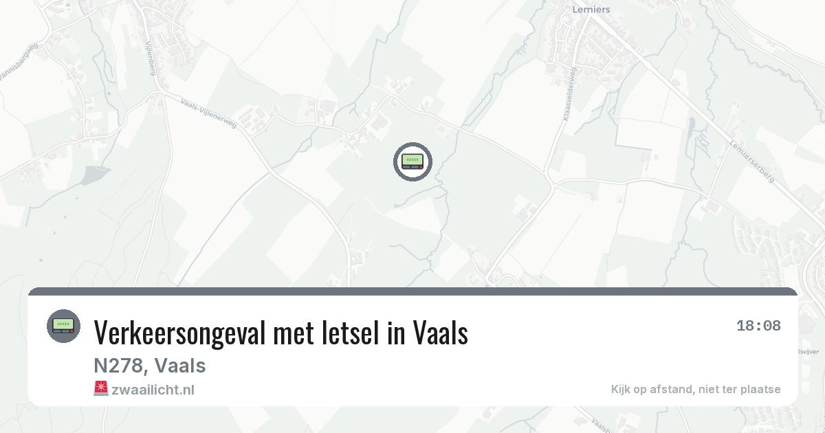 Verkeersongeval met letsel in Vaals — 24 jul 2026