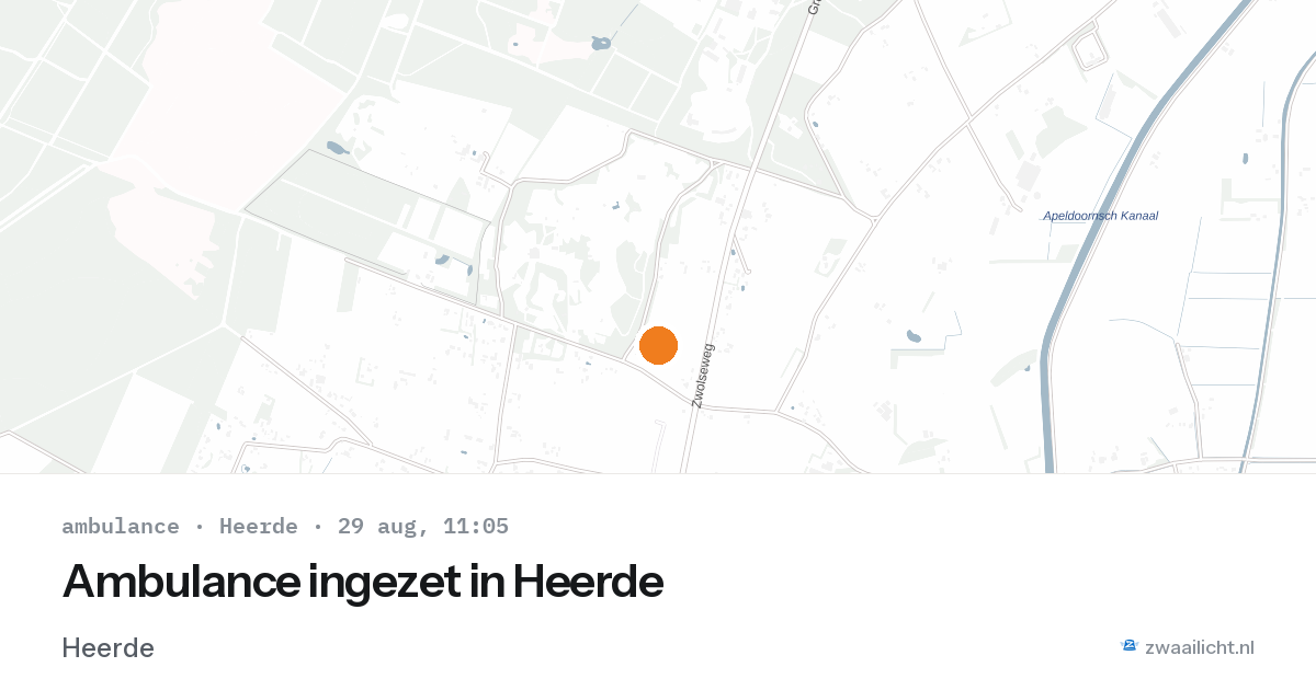 Ambulance ingezet in Heerde — 29 aug 2026