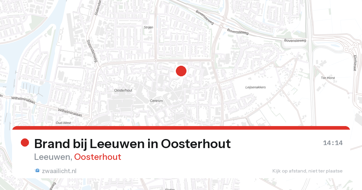 Brand bij Leeuwen in Oosterhout — 26 jan 2026
