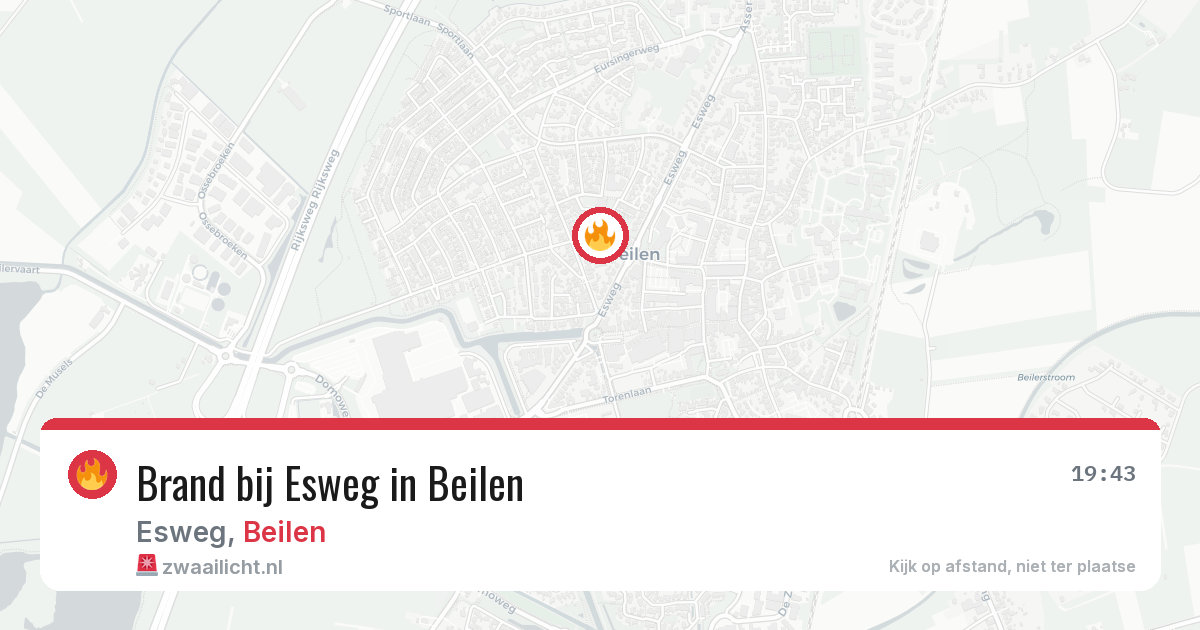 Brand bij Esweg in Beilen — 2 jul 2026