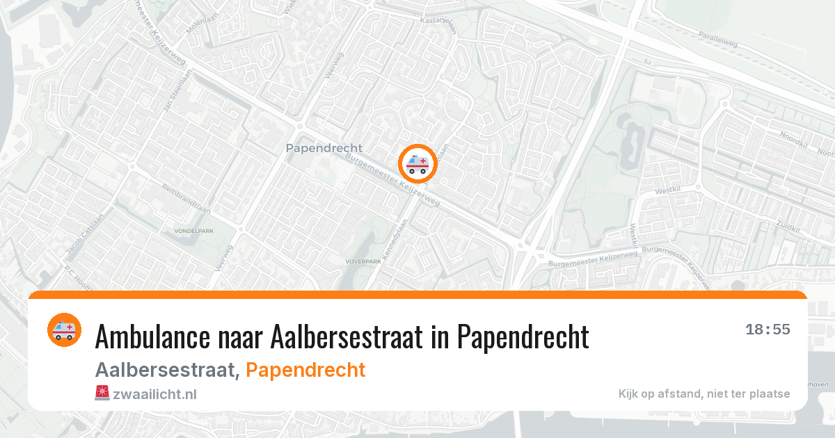 Ambulance naar Aalbersestraat in Papendrecht — 11 jul 2026