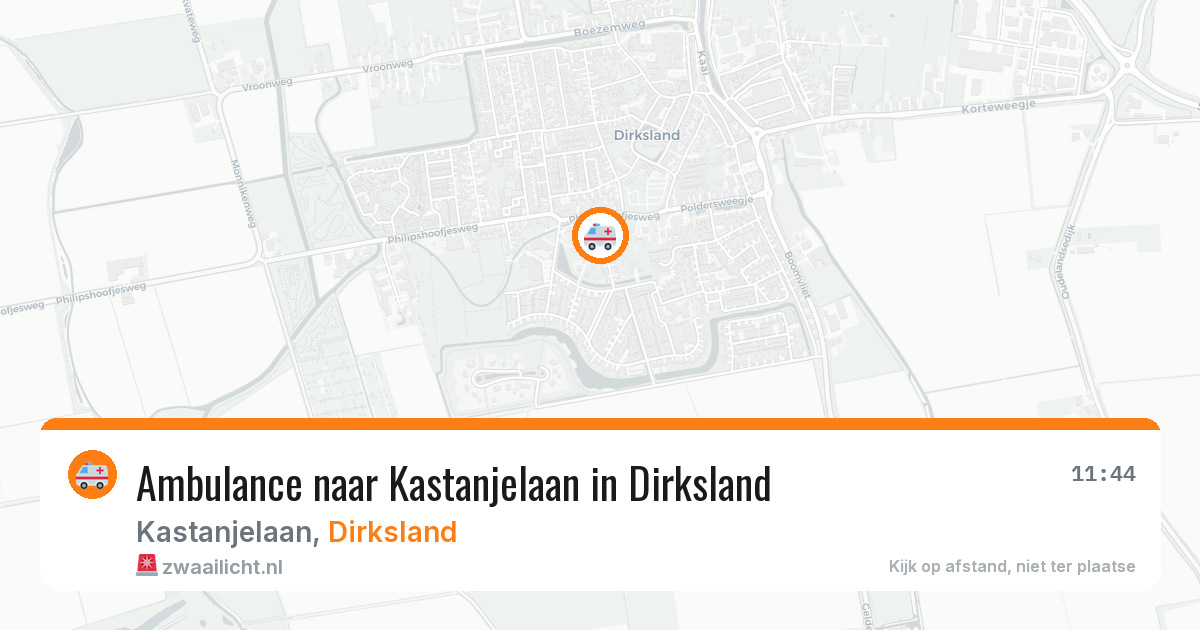 Ambulance naar Kastanjelaan in Dirksland — 4 mei 2026