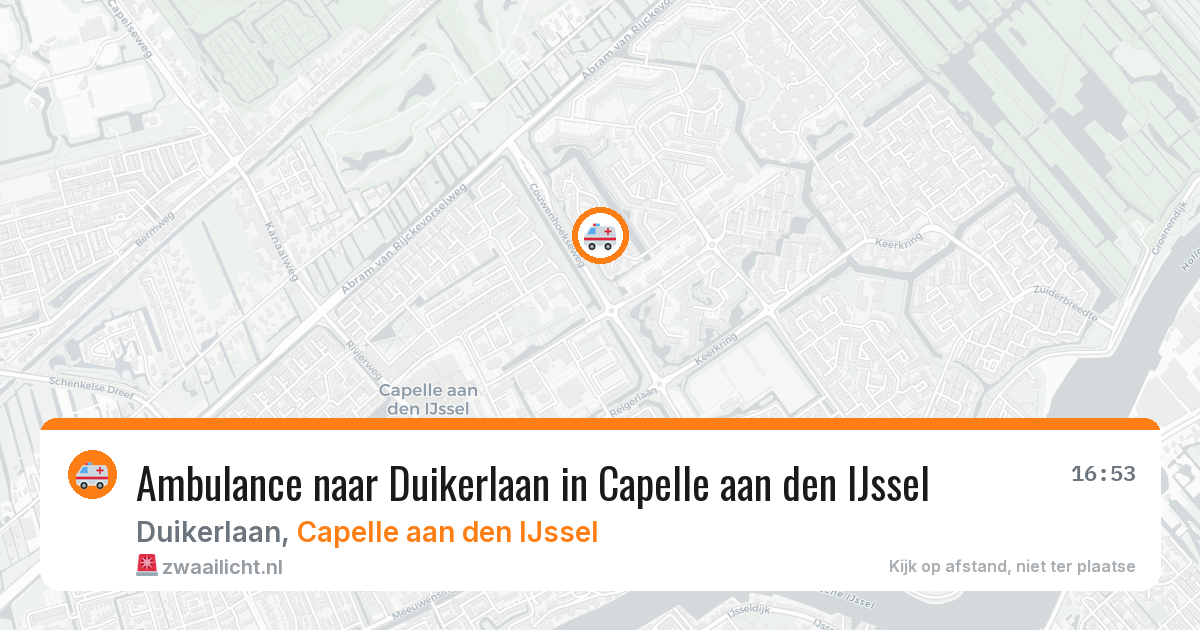 Ambulance naar Duikerlaan in Capelle aan den IJssel — 17 mrt 2026