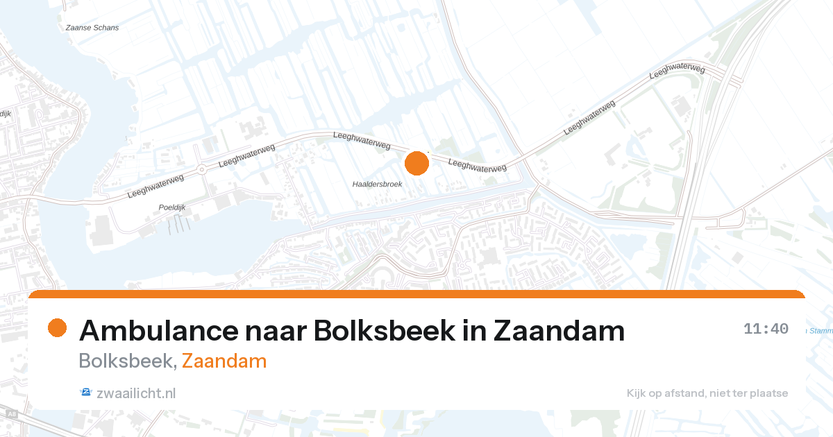 Ambulance naar Bolksbeek in Zaandam — 24 jul 2026