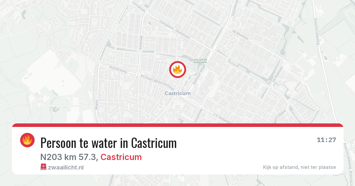 Persoon te water in Castricum — 14 feb 2026