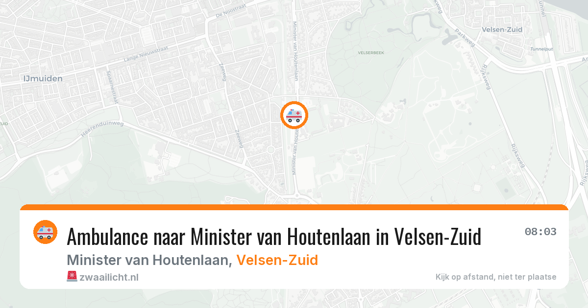 Ambulance naar Minister van Houtenlaan in Velsen-Zuid — 29 jul 2026