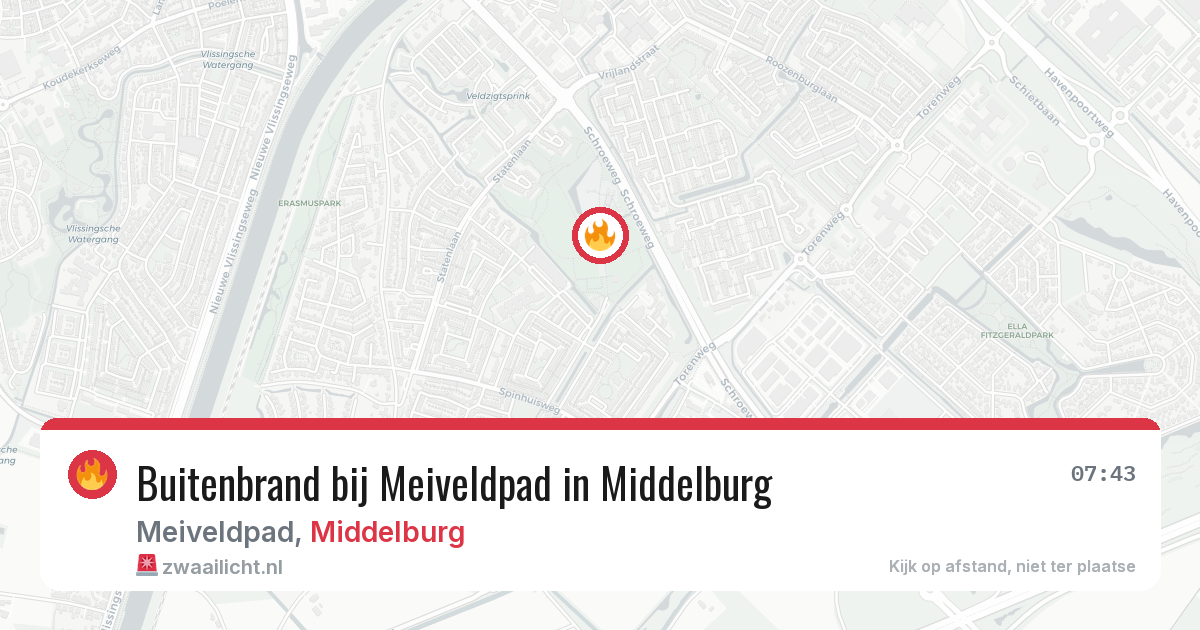 Buitenbrand bij Meiveldpad in Middelburg — 3 aug 2026