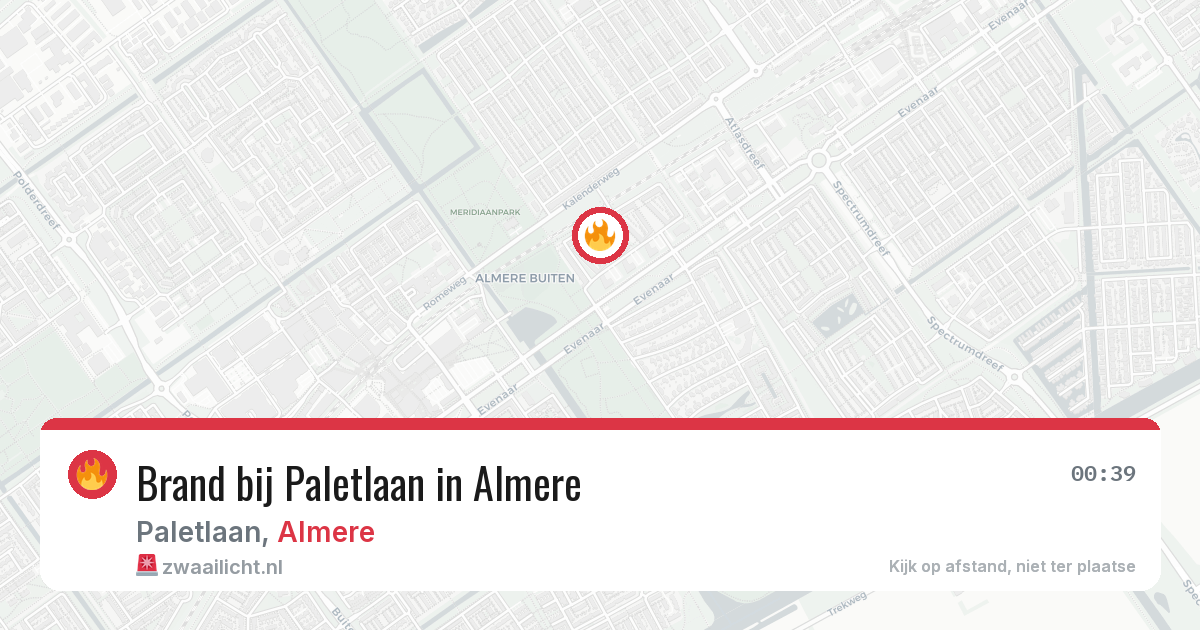 Brand bij Paletlaan in Almere — 19 jun 2026