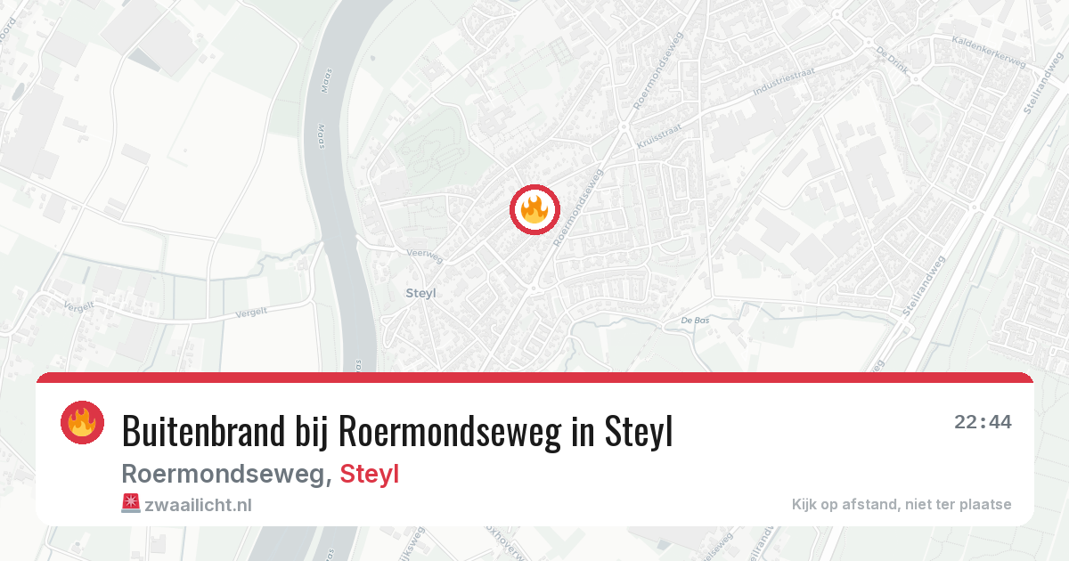 Buitenbrand bij Roermondseweg in Steyl — 1 jul 2026