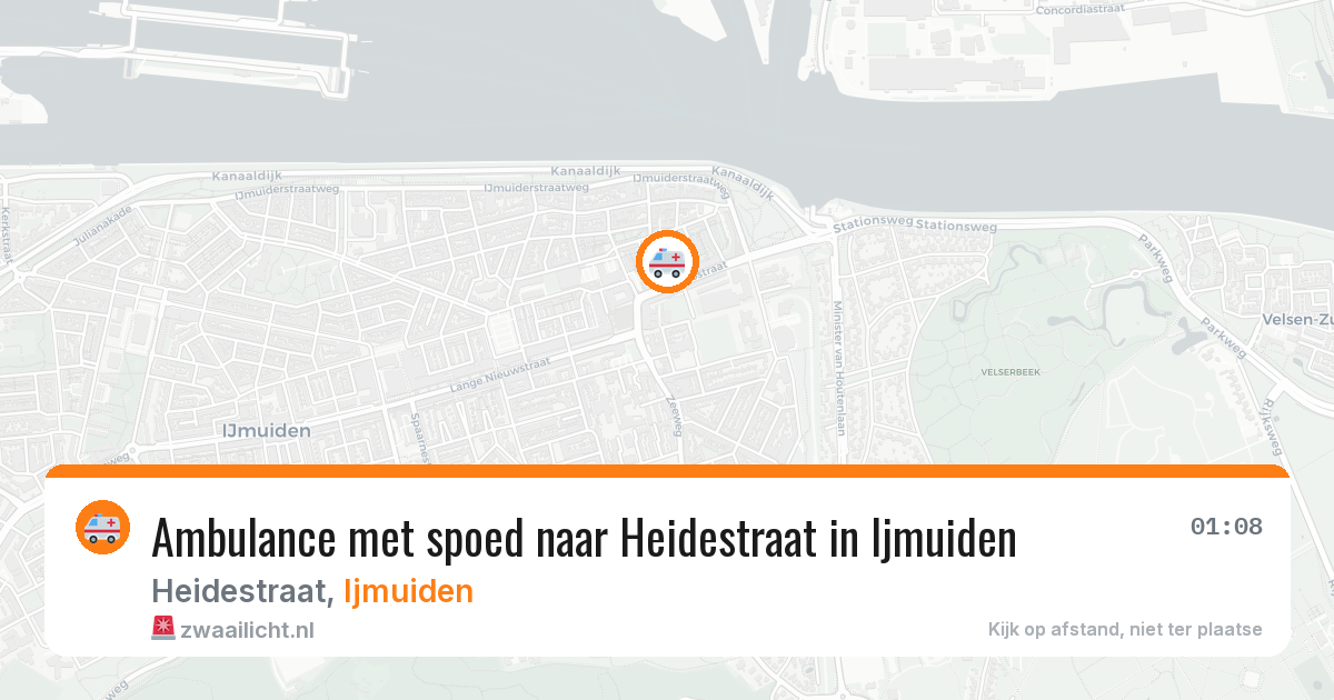 Ambulance met spoed naar Heidestraat in Ijmuiden — 1 jun 2026