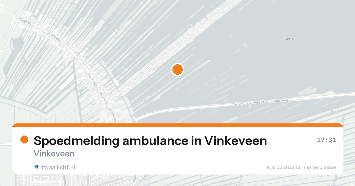 Spoedmelding ambulance in Vinkeveen — 15 aug 2026