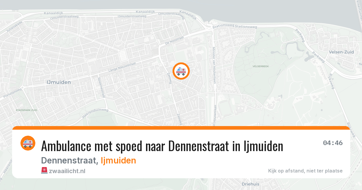 Ambulance met spoed naar Dennenstraat in Ijmuiden — 19 jul 2026