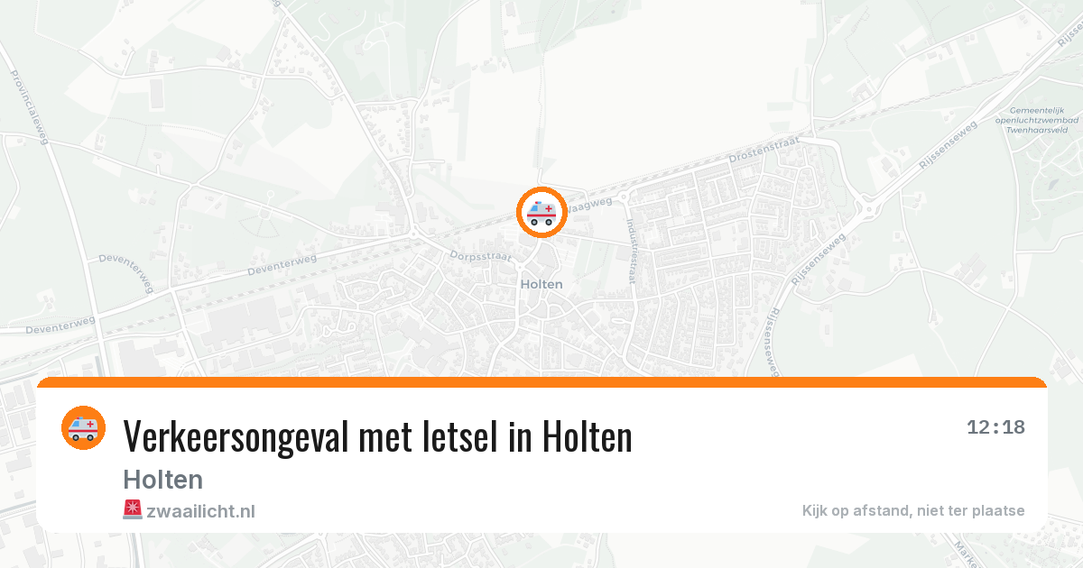 Verkeersongeval met letsel in Holten — 8 mei 2026