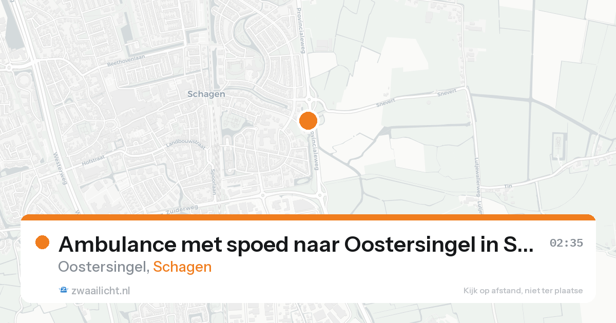Ambulance met spoed naar Oostersingel in Schagen — 25 aug 2026