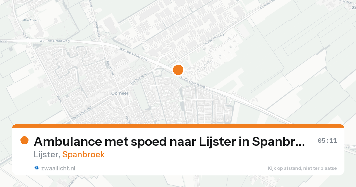 Ambulance met spoed naar Lijster in Spanbroek — 18 aug 2026