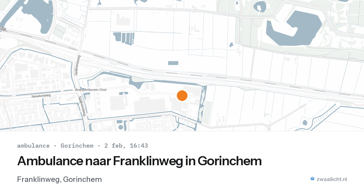 Ambulance naar Franklinweg in Gorinchem — 2 feb 2026