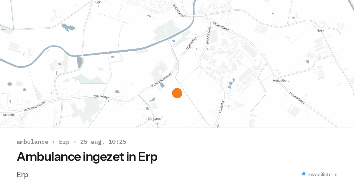 Ambulance ingezet in Erp — 25 aug 2026