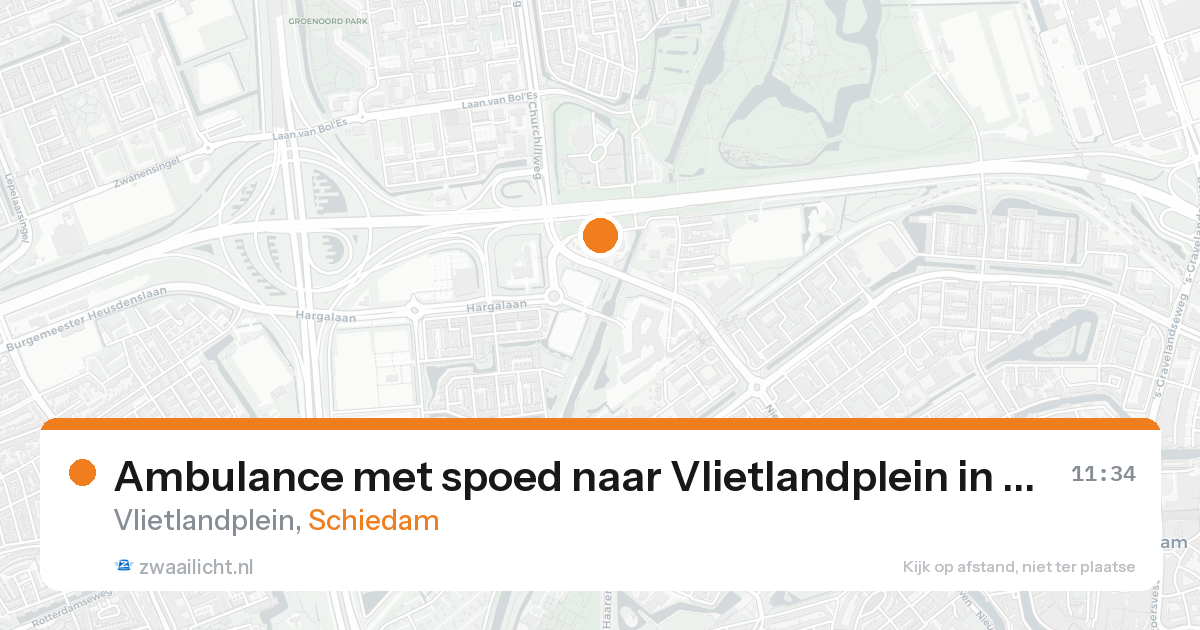 Ambulance met spoed naar Vlietlandplein in Schiedam — 18 aug 2026
