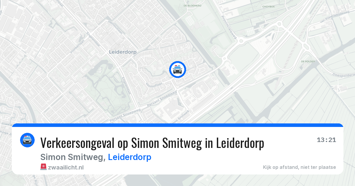 Verkeersongeval op Simon Smitweg in Leiderdorp — 4 mei 2026